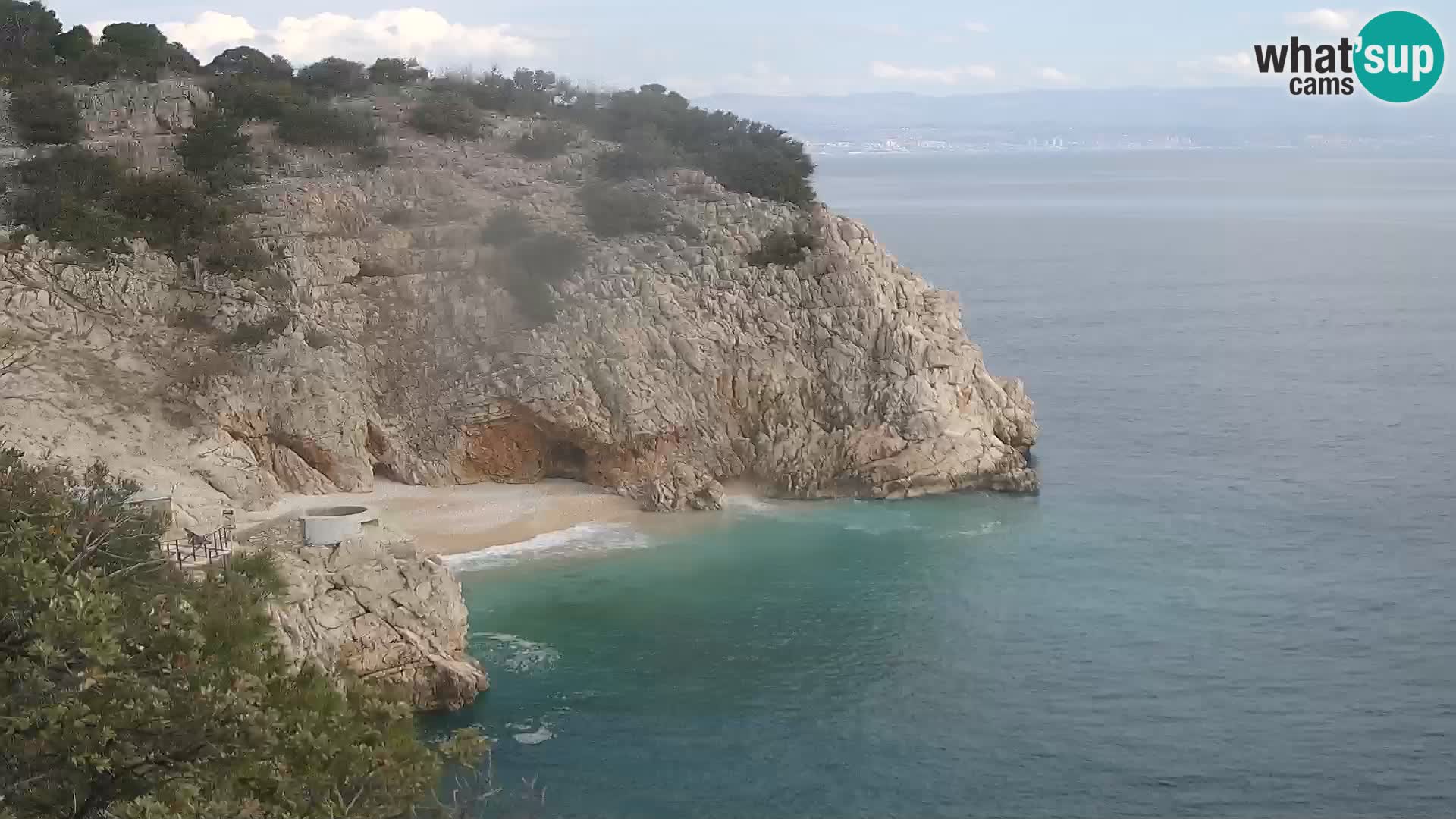 Cámara web de la playa de Brseč en Mošćenička Draga, Croacia