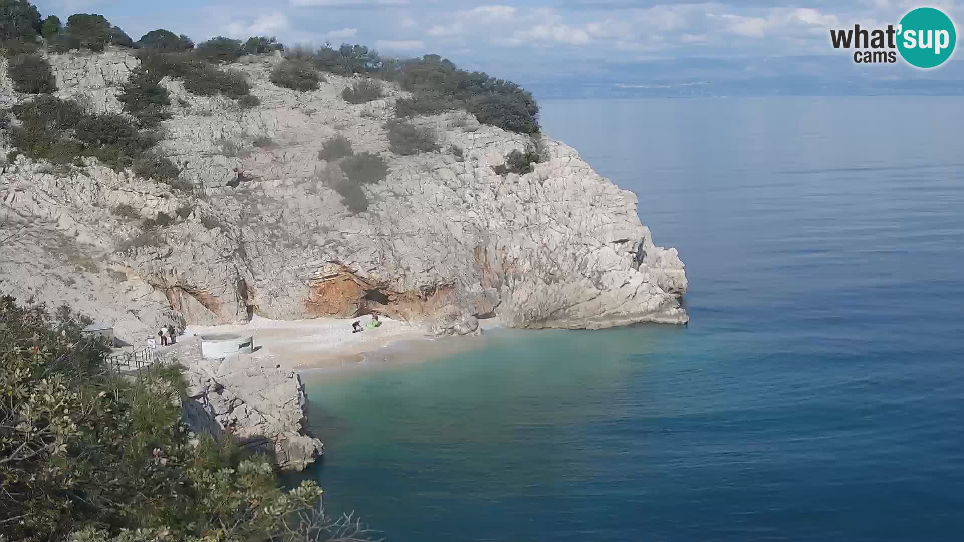 Webcam plage Brseč à Mošćenička Draga, Croatie