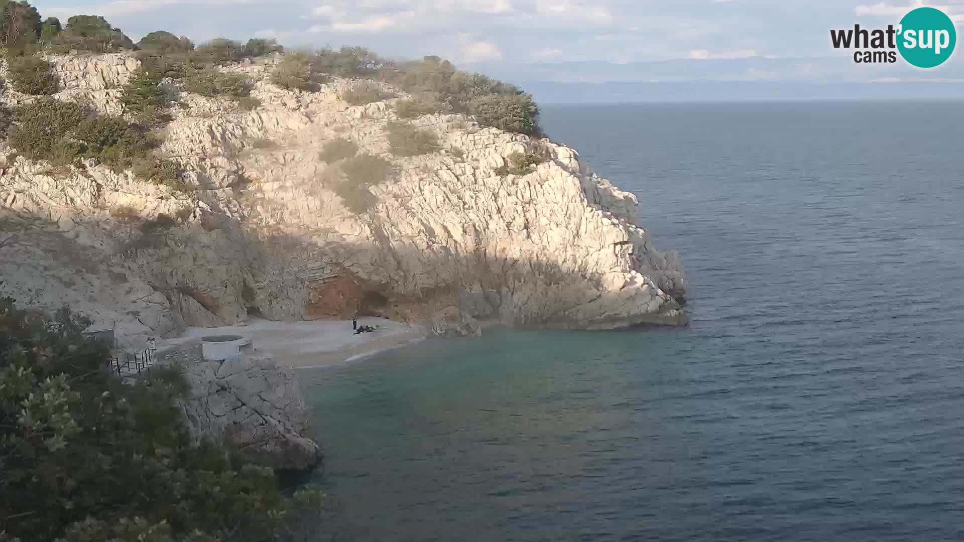 Webcam plage Brseč à Mošćenička Draga, Croatie