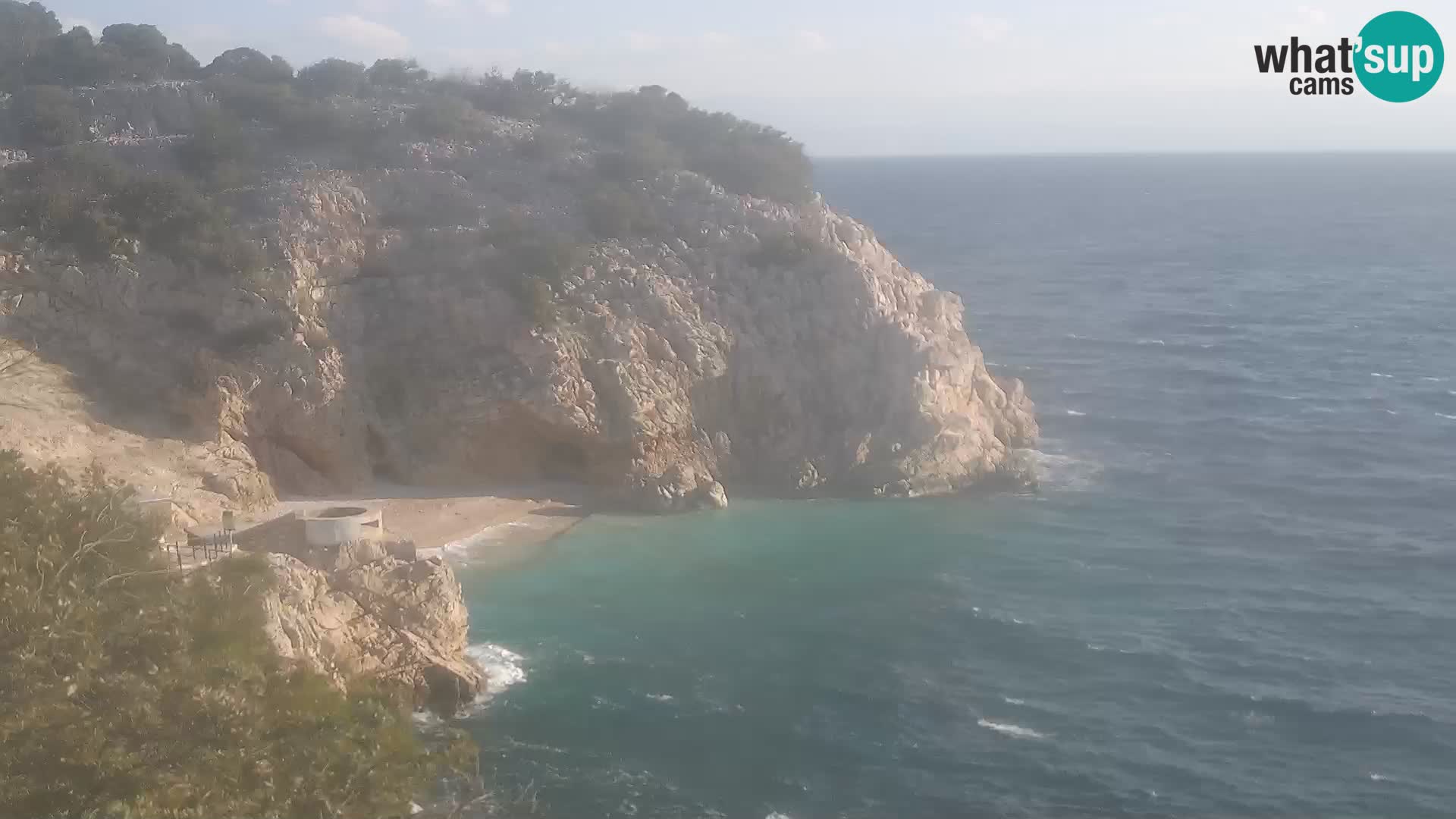 Spletna kamera Brseč plaža – Mošćenička Draga – Hrvaška