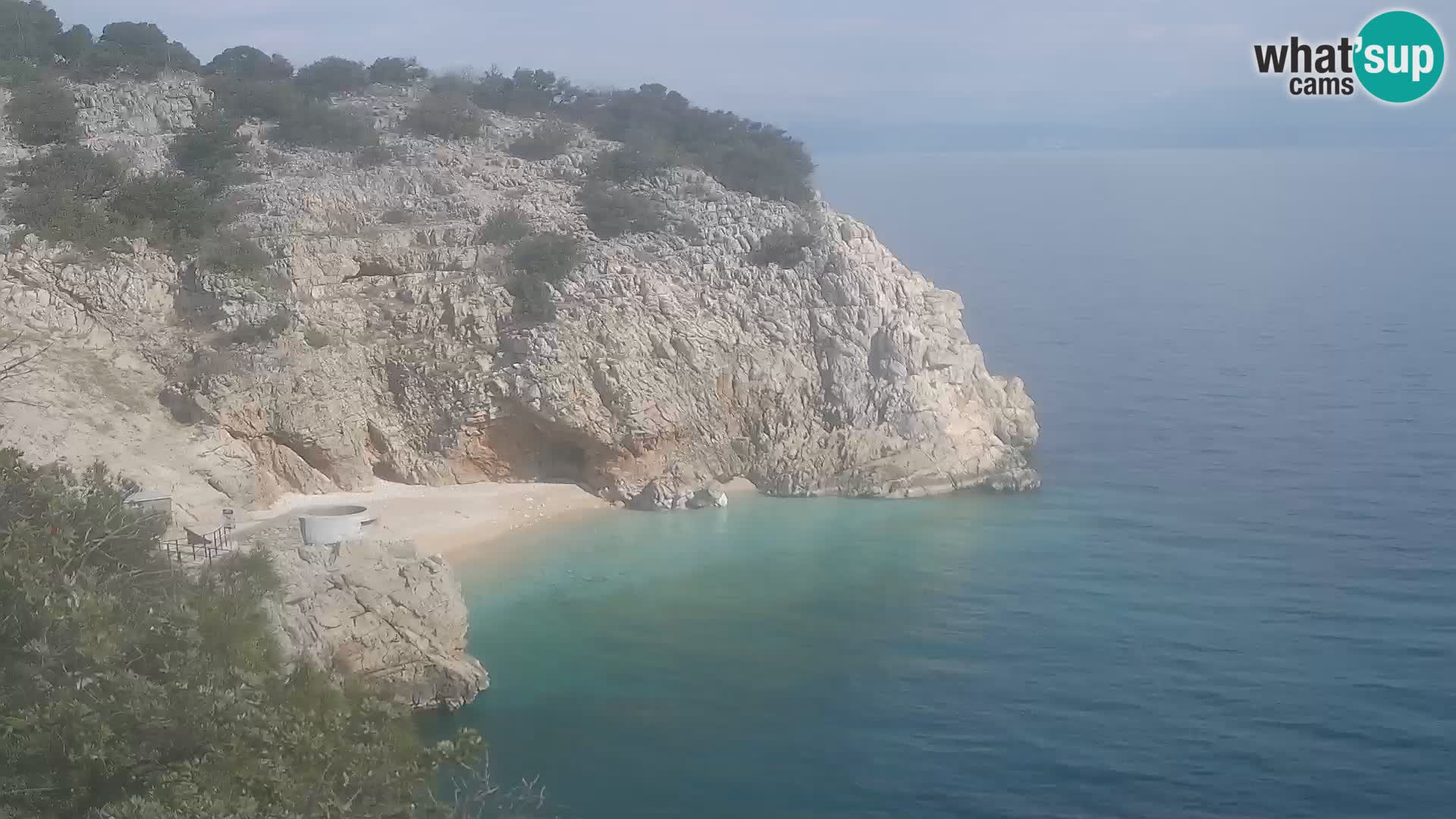 Cámara web de la playa de Brseč en Mošćenička Draga, Croacia