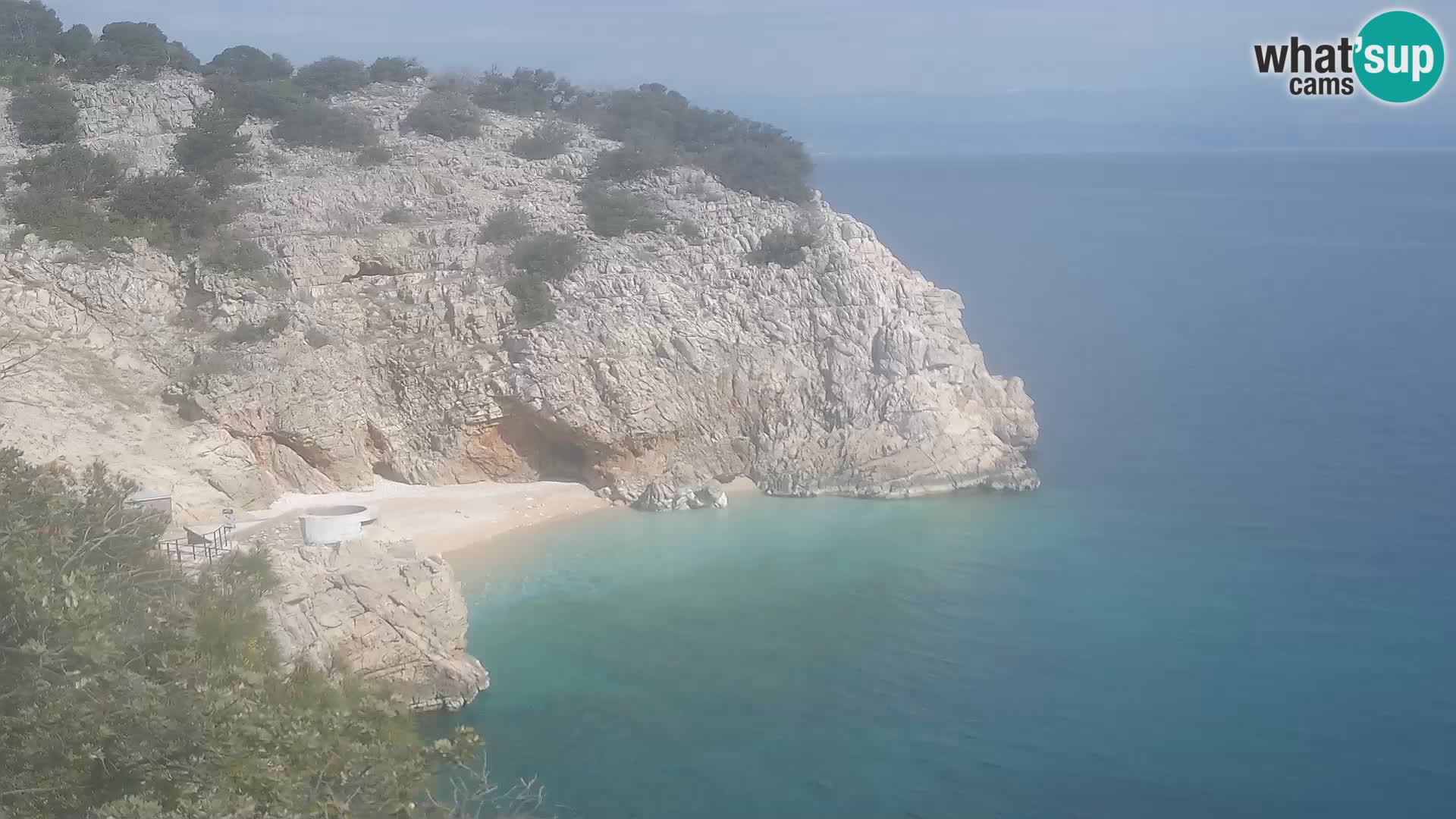 Webcam plage Brseč à Mošćenička Draga, Croatie