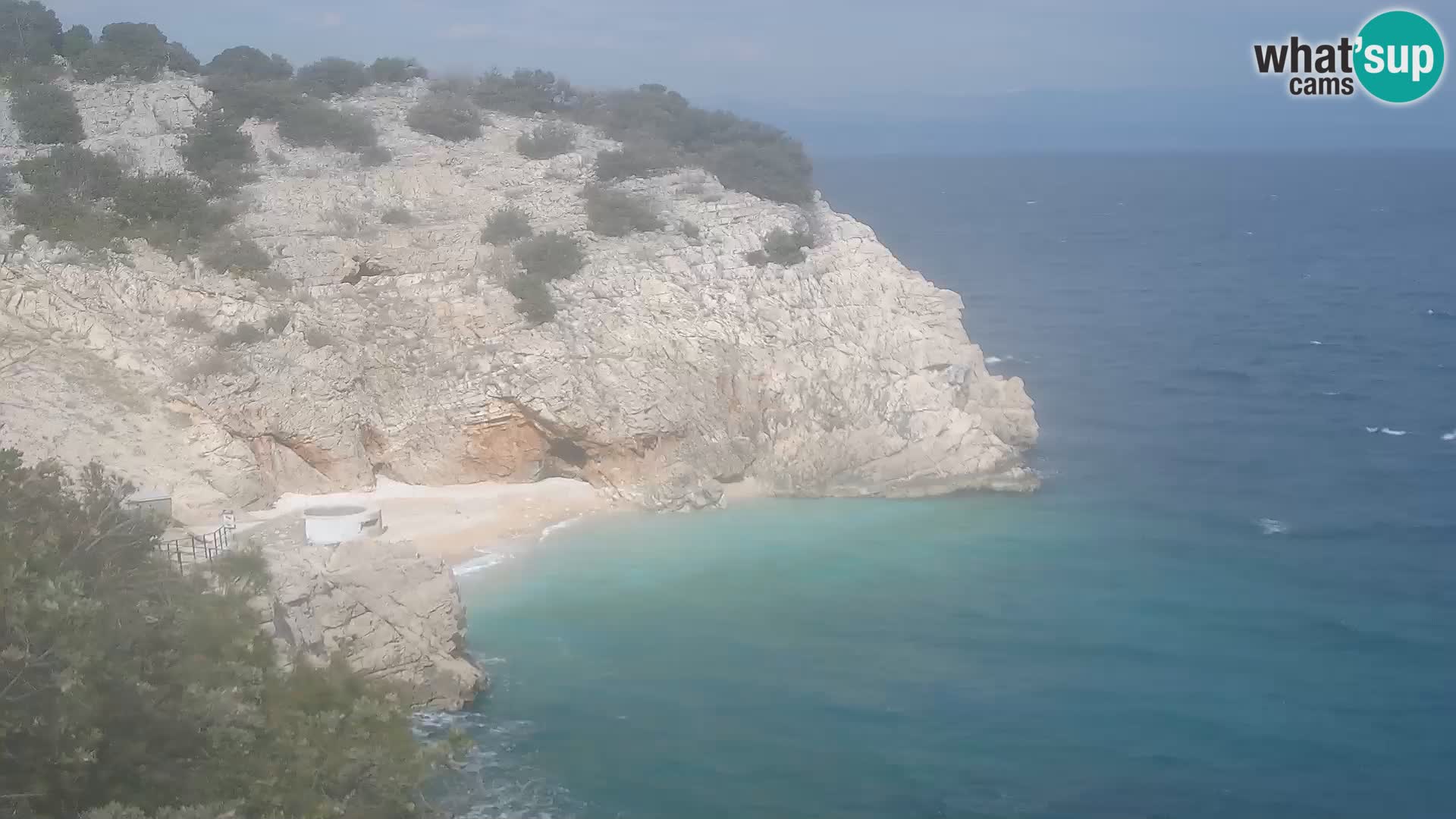 Cámara web de la playa de Brseč en Mošćenička Draga, Croacia