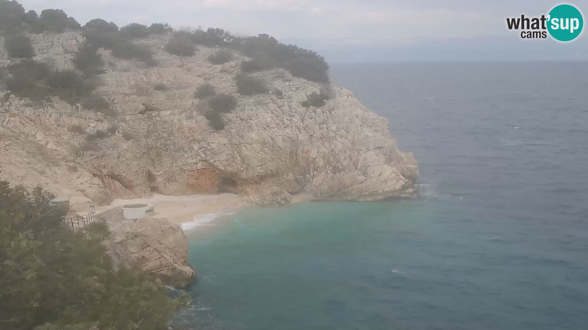 Cámara web de la playa de Brseč en Mošćenička Draga, Croacia