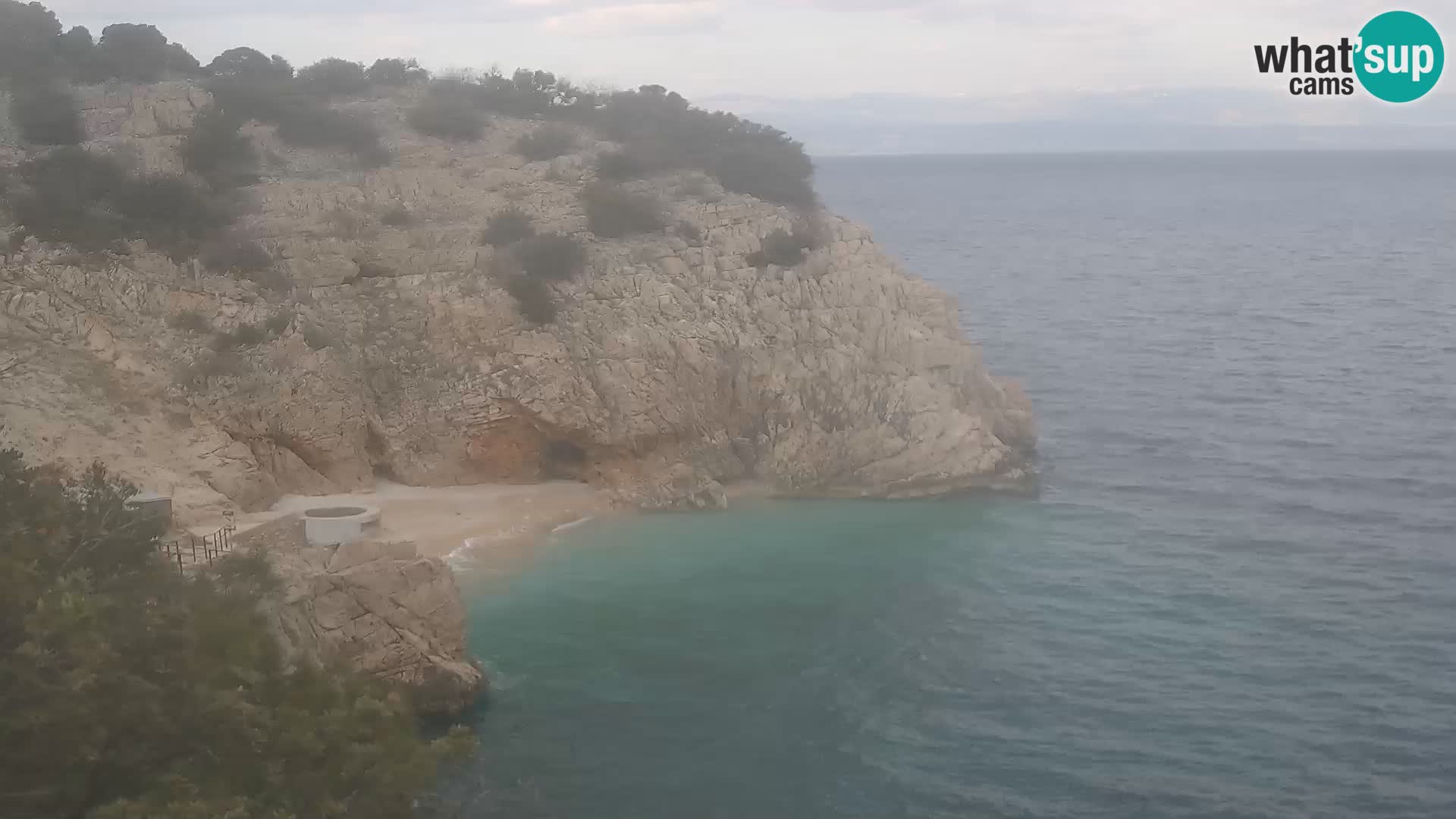 Webcam plage Brseč à Mošćenička Draga, Croatie