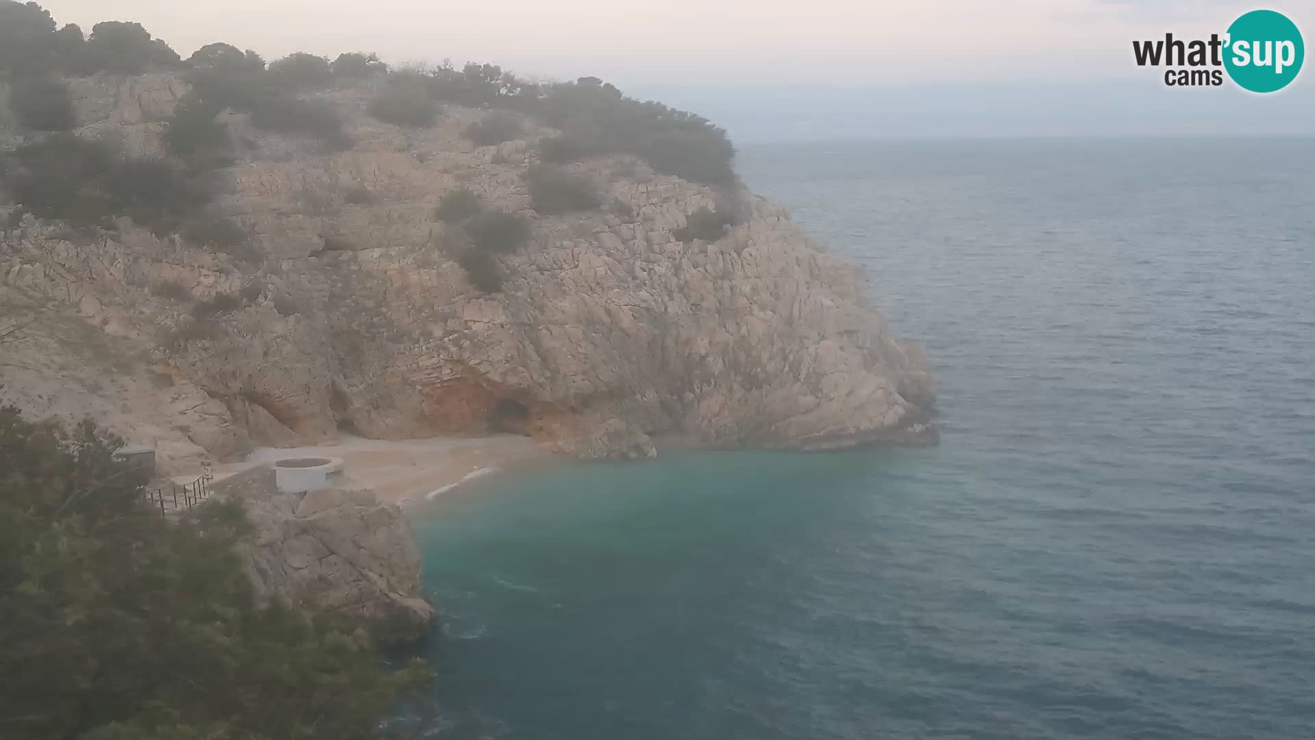 Webcam plage Brseč à Mošćenička Draga, Croatie
