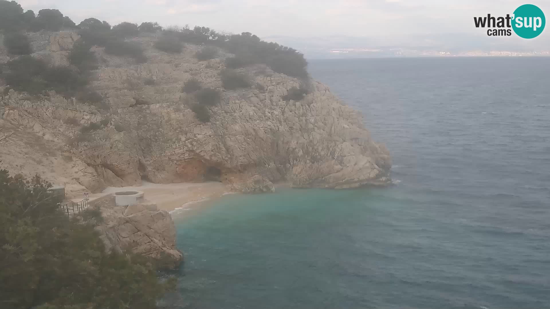 Webcam plage Brseč à Mošćenička Draga, Croatie