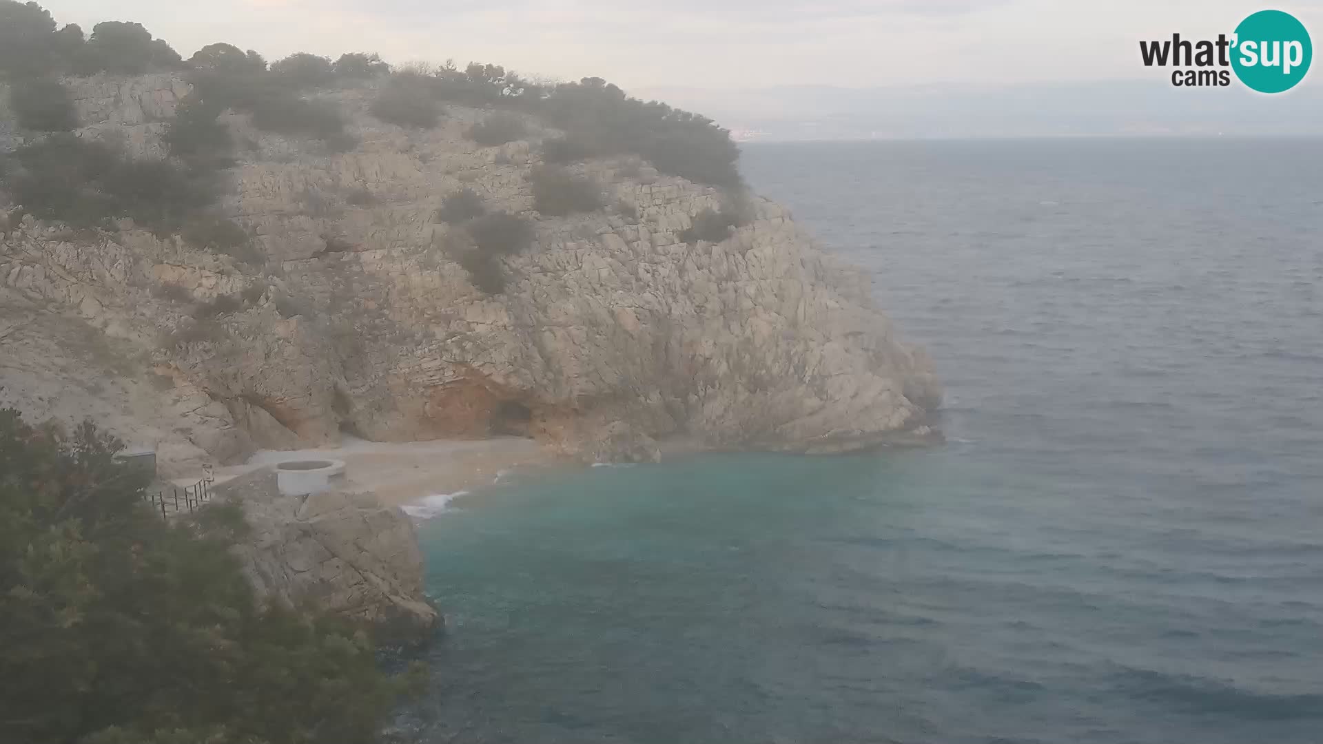 Webcam plage Brseč à Mošćenička Draga, Croatie