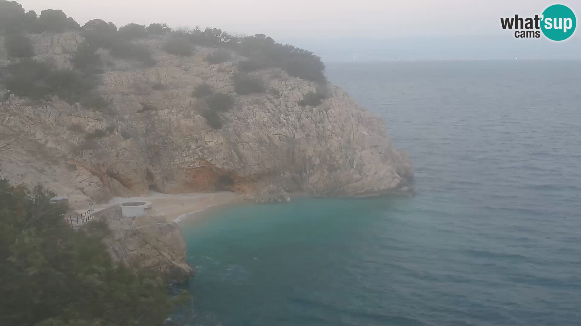 Webcam plage Brseč à Mošćenička Draga, Croatie