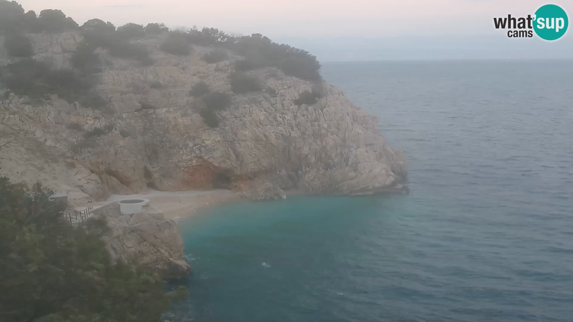 Webcam plage Brseč à Mošćenička Draga, Croatie