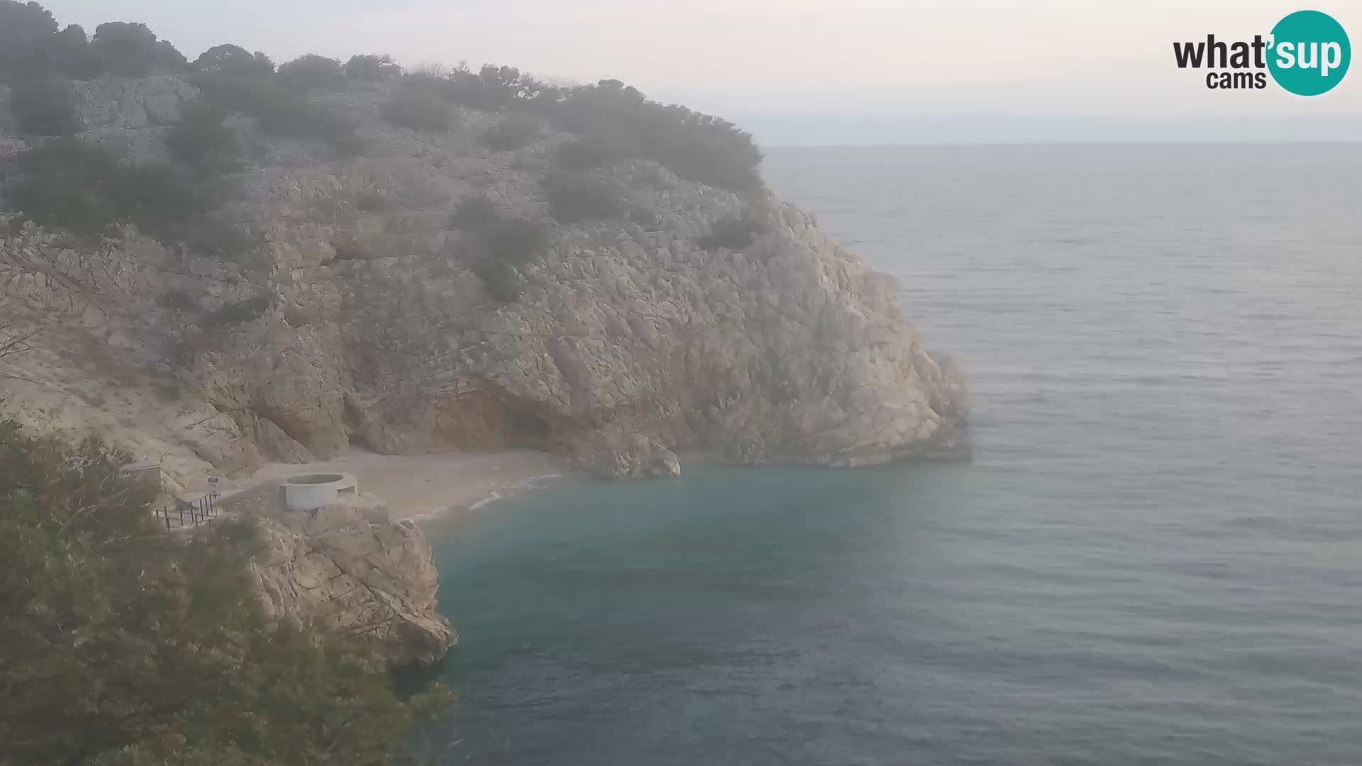 Spletna kamera Brseč plaža – Mošćenička Draga – Hrvaška