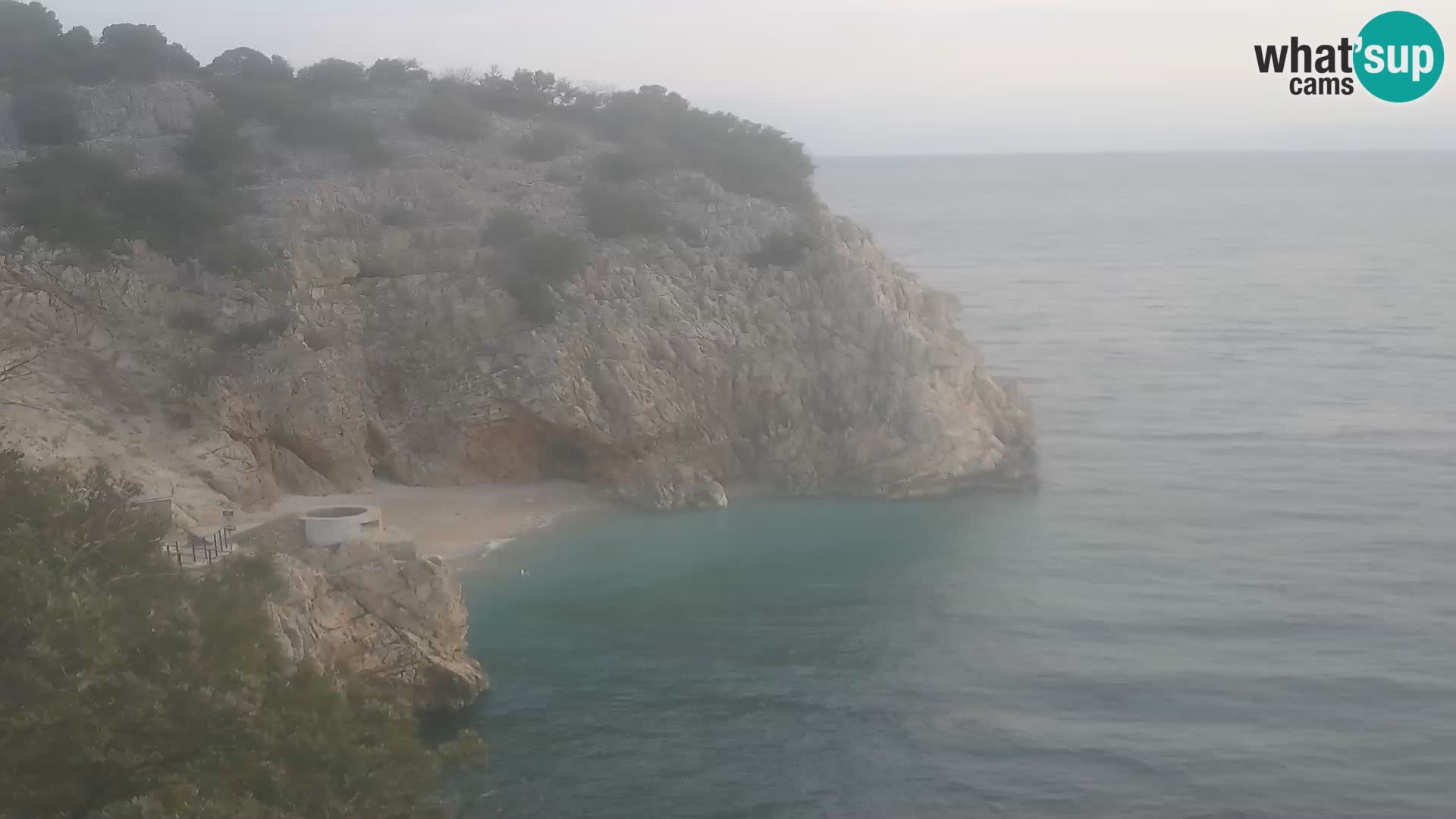 Spletna kamera Brseč plaža – Mošćenička Draga – Hrvaška