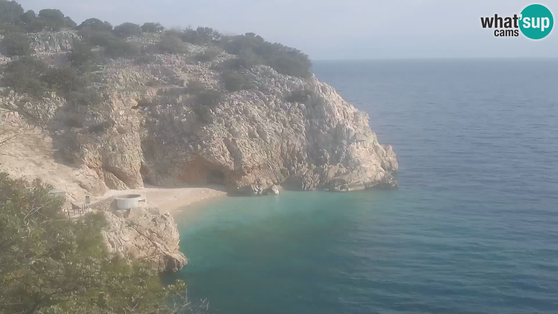 Cámara web de la playa de Brseč en Mošćenička Draga, Croacia