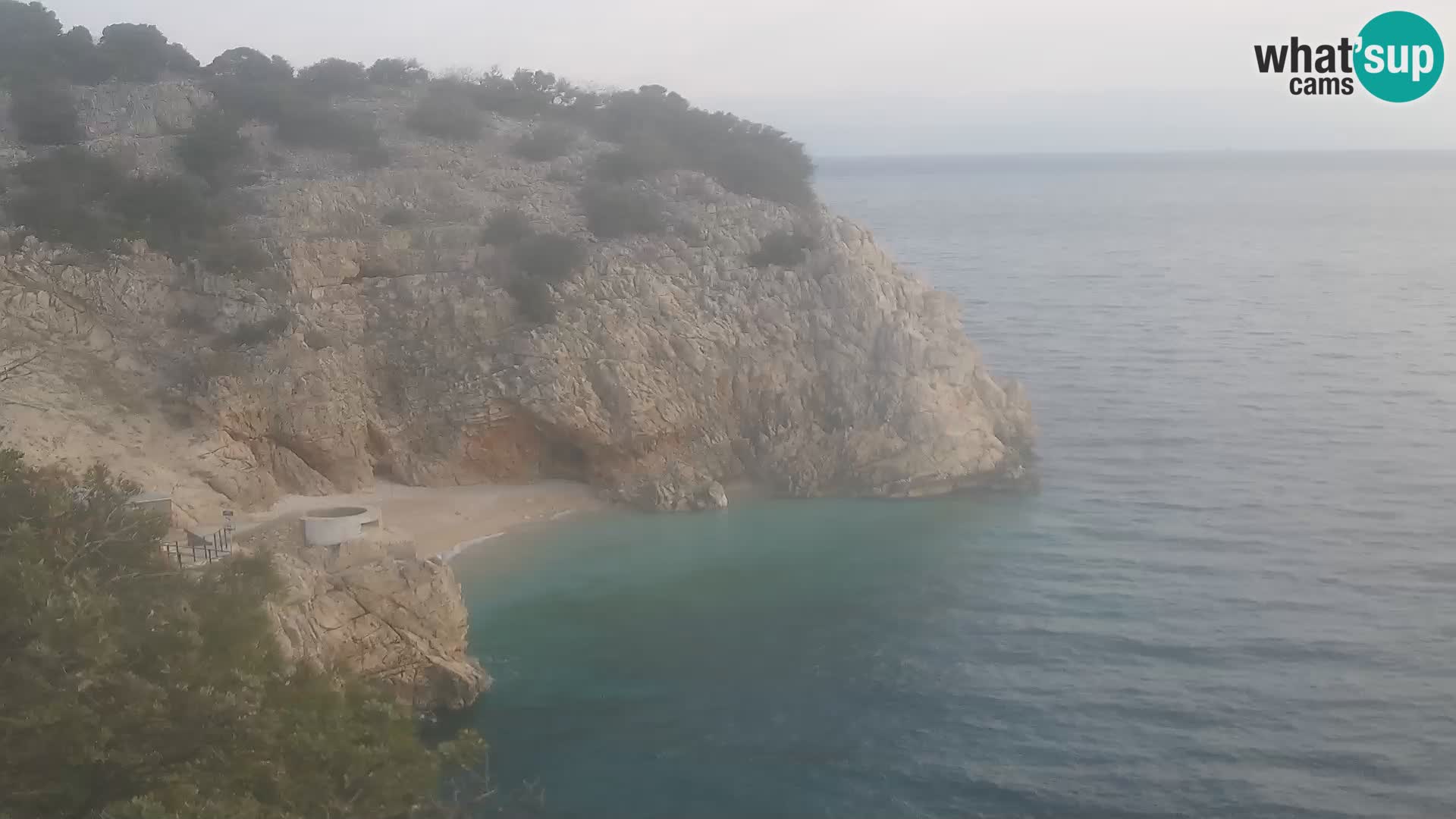 Cámara web de la playa de Brseč en Mošćenička Draga, Croacia