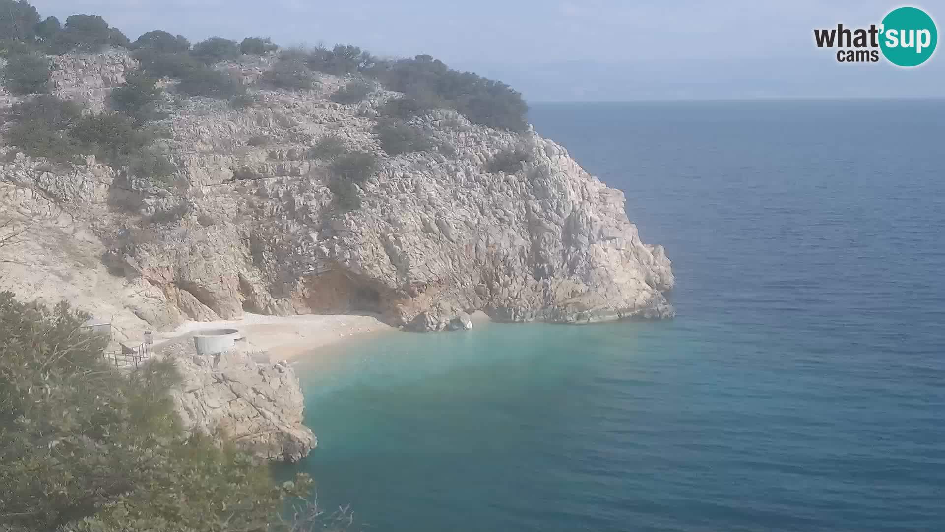 Webcam plage Brseč à Mošćenička Draga, Croatie