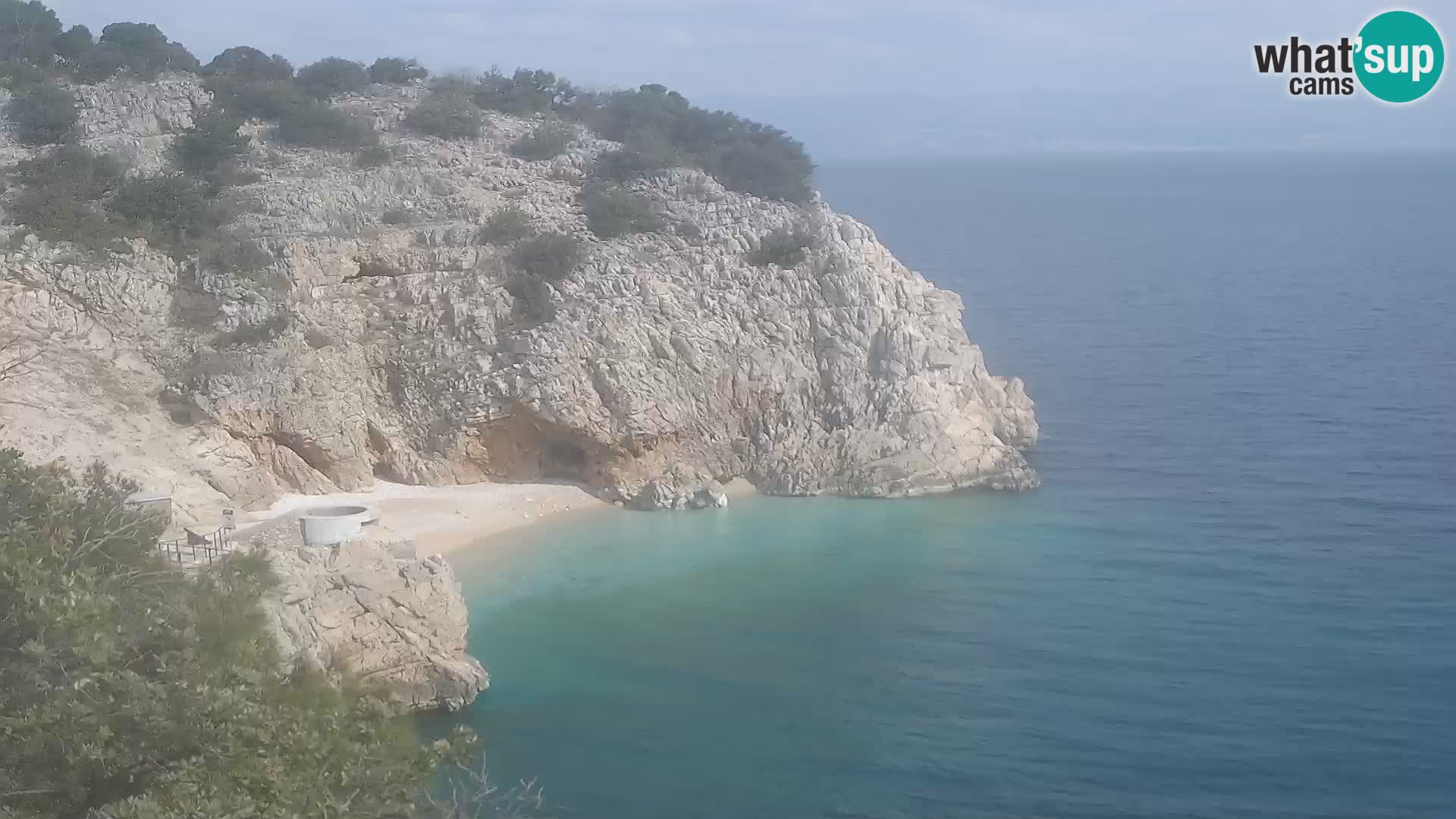 Spletna kamera Brseč plaža – Mošćenička Draga – Hrvaška