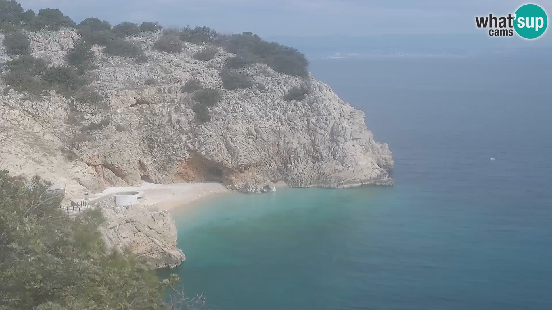 Spletna kamera Brseč plaža – Mošćenička Draga – Hrvaška