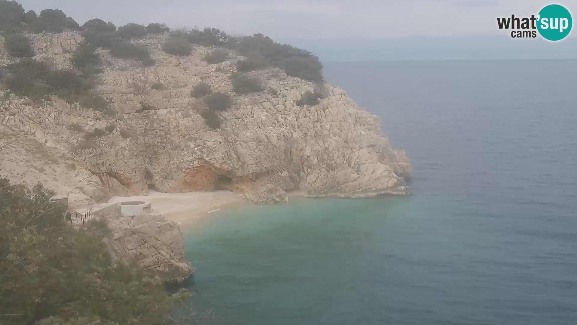 Webcam plage Brseč à Mošćenička Draga, Croatie