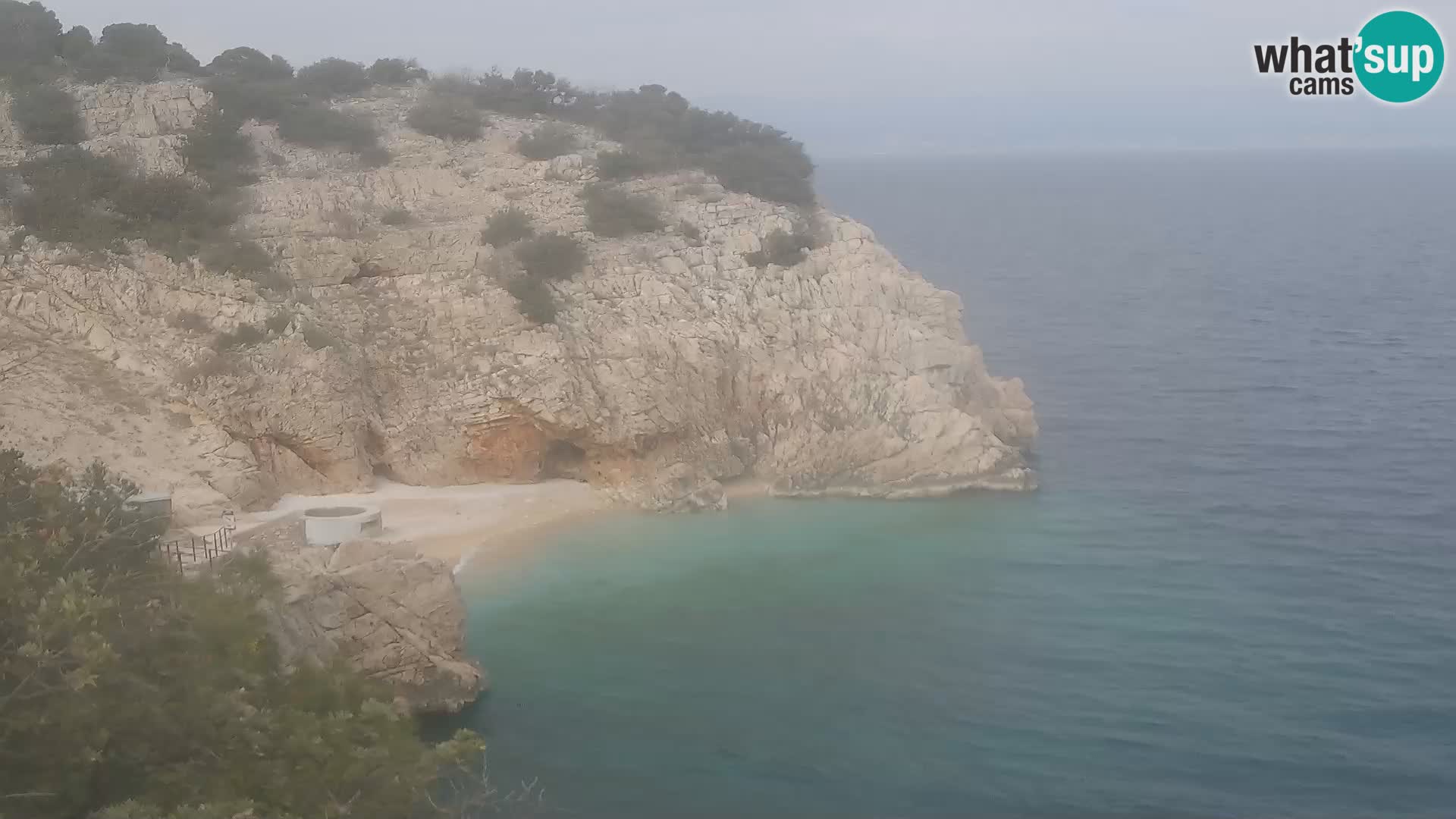 Spletna kamera Brseč plaža – Mošćenička Draga – Hrvaška