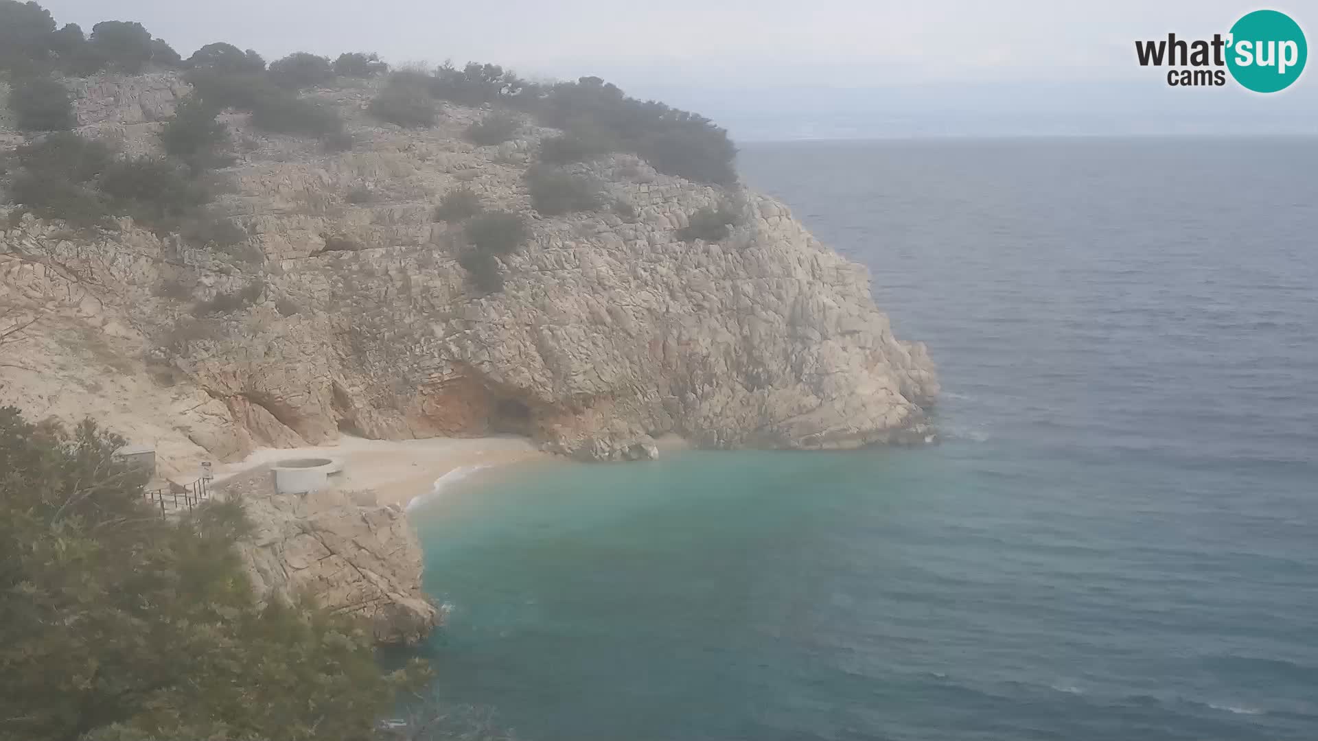 Cámara web de la playa de Brseč en Mošćenička Draga, Croacia