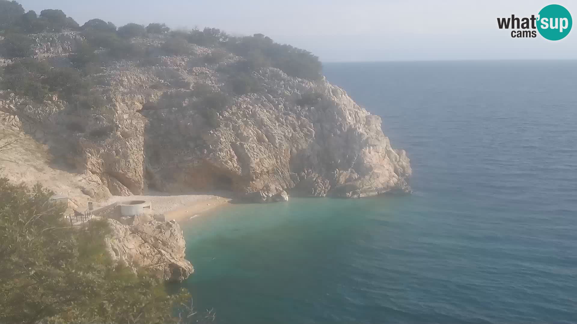 Cámara web de la playa de Brseč en Mošćenička Draga, Croacia