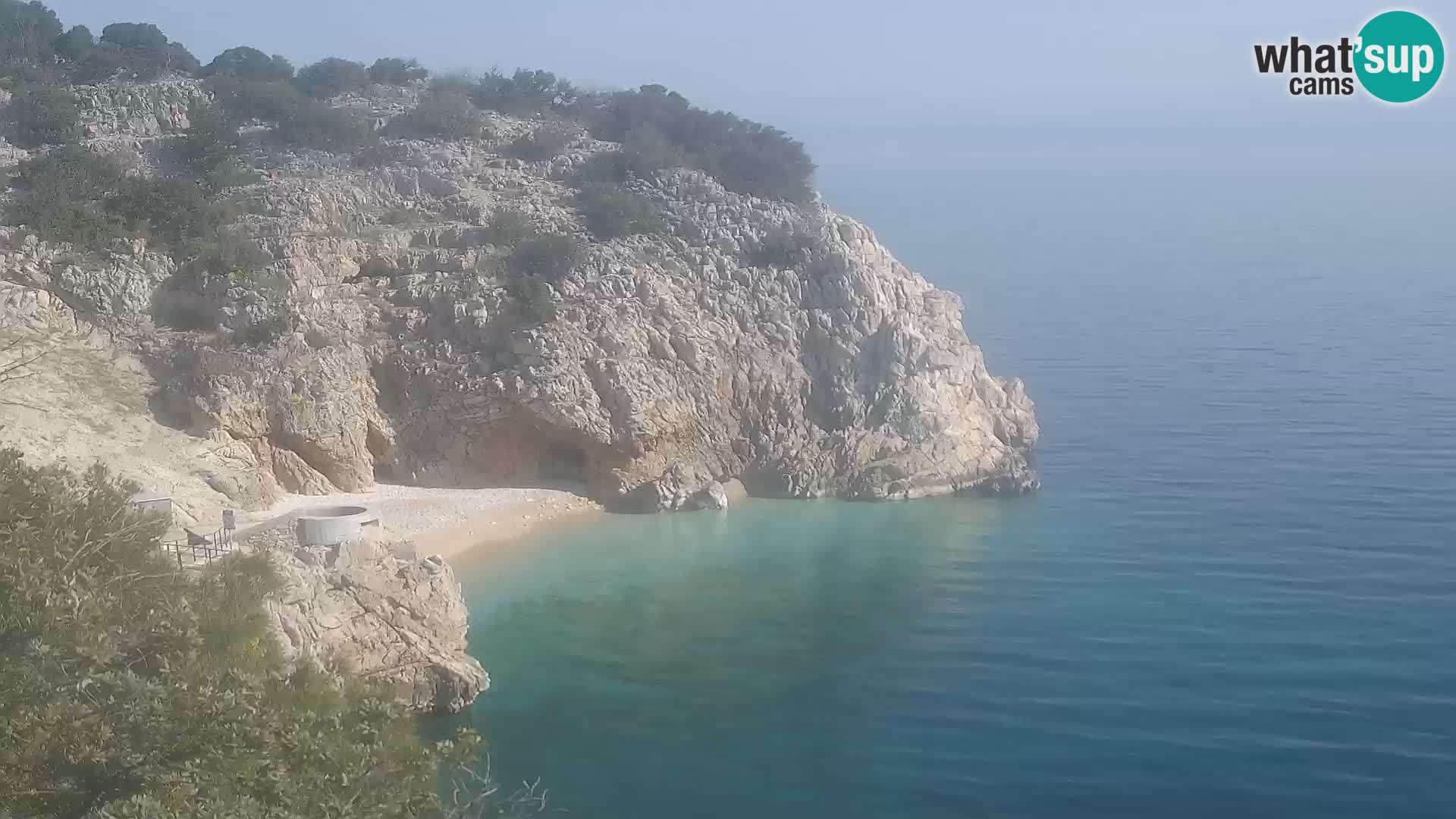 Cámara web de la playa de Brseč en Mošćenička Draga, Croacia