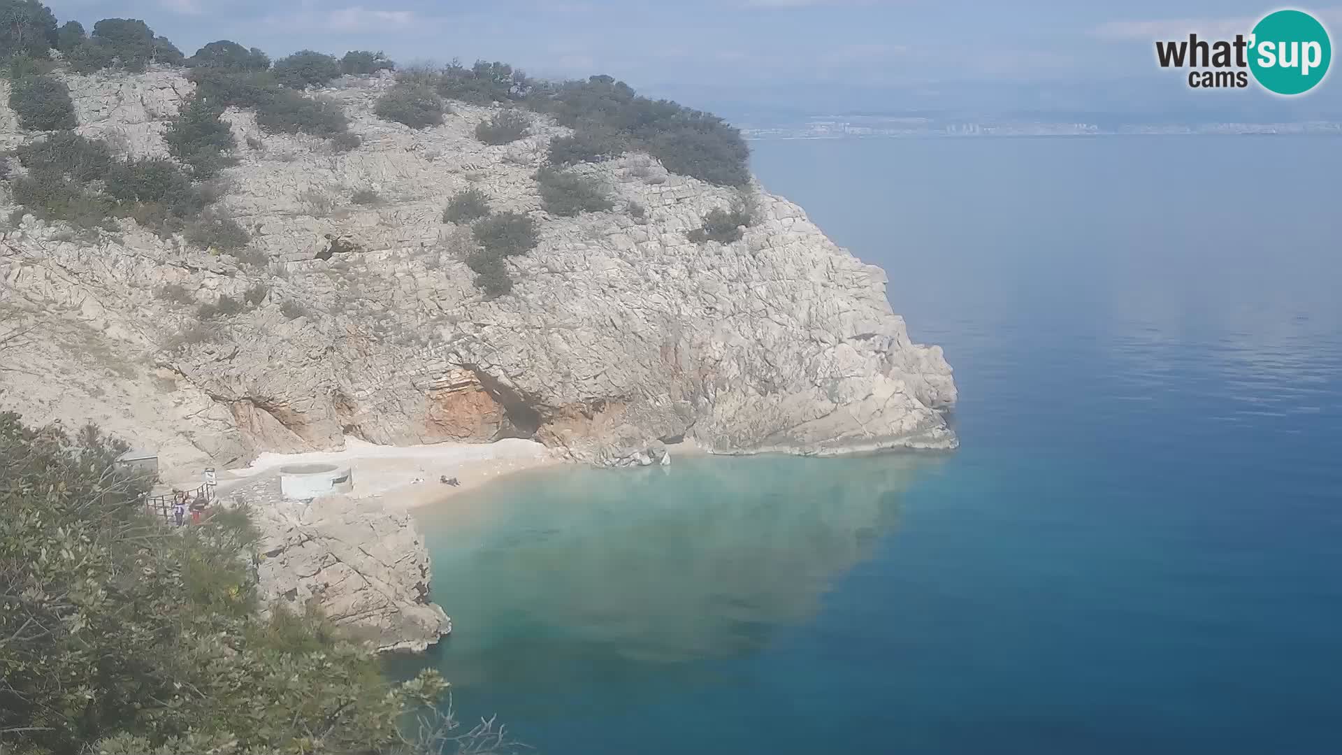Webcam plage Brseč à Mošćenička Draga, Croatie