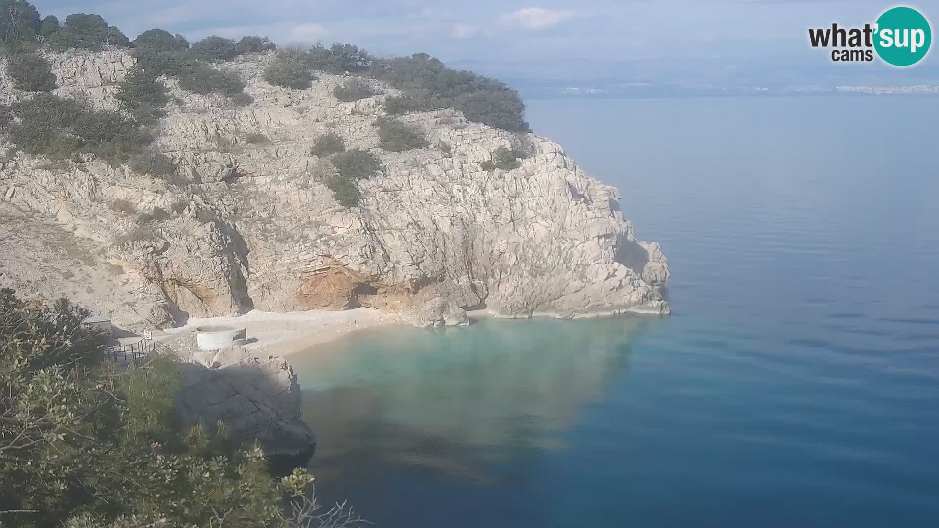 Webcam plage Brseč à Mošćenička Draga, Croatie