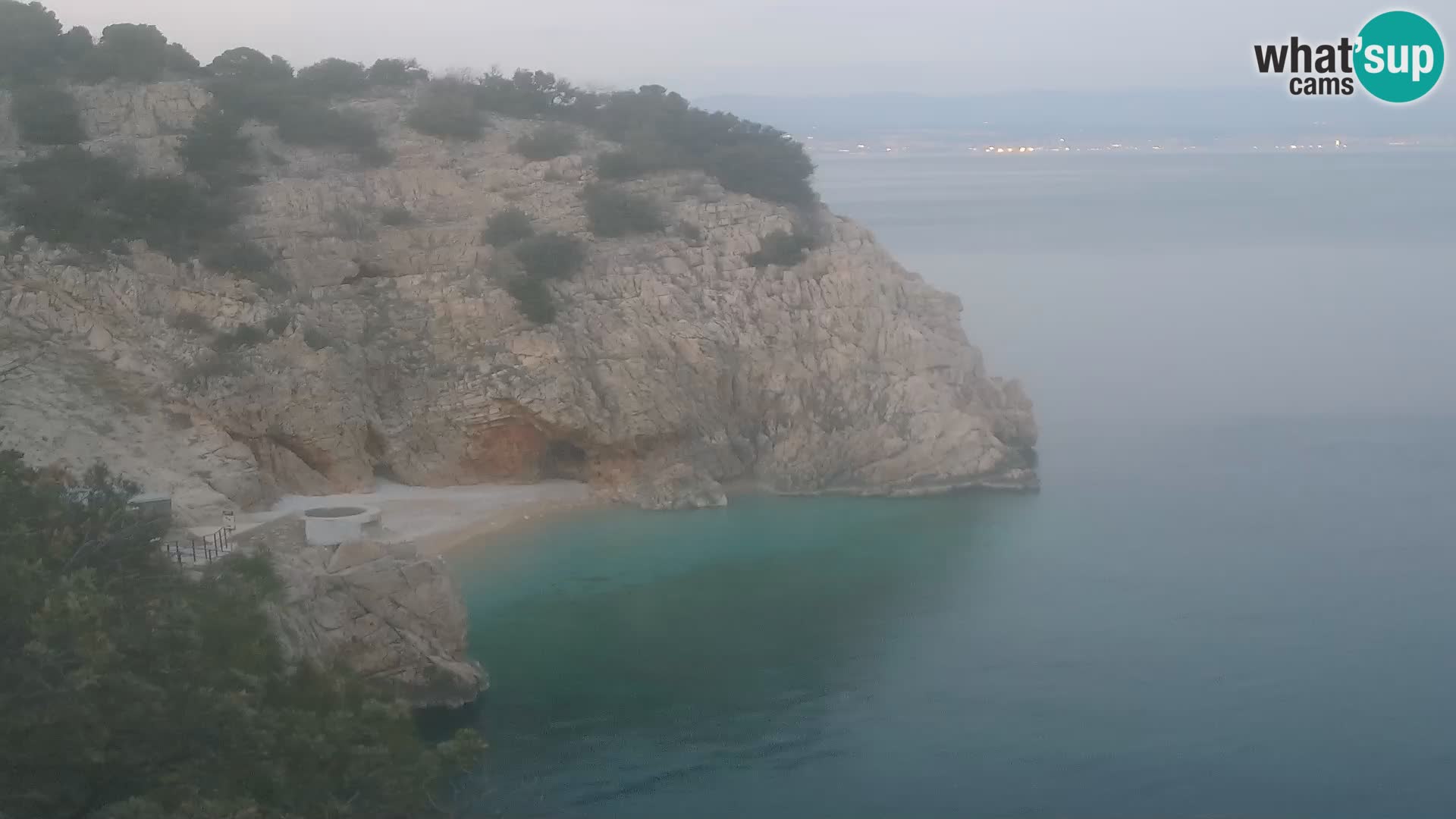 Webcam plage Brseč à Mošćenička Draga, Croatie