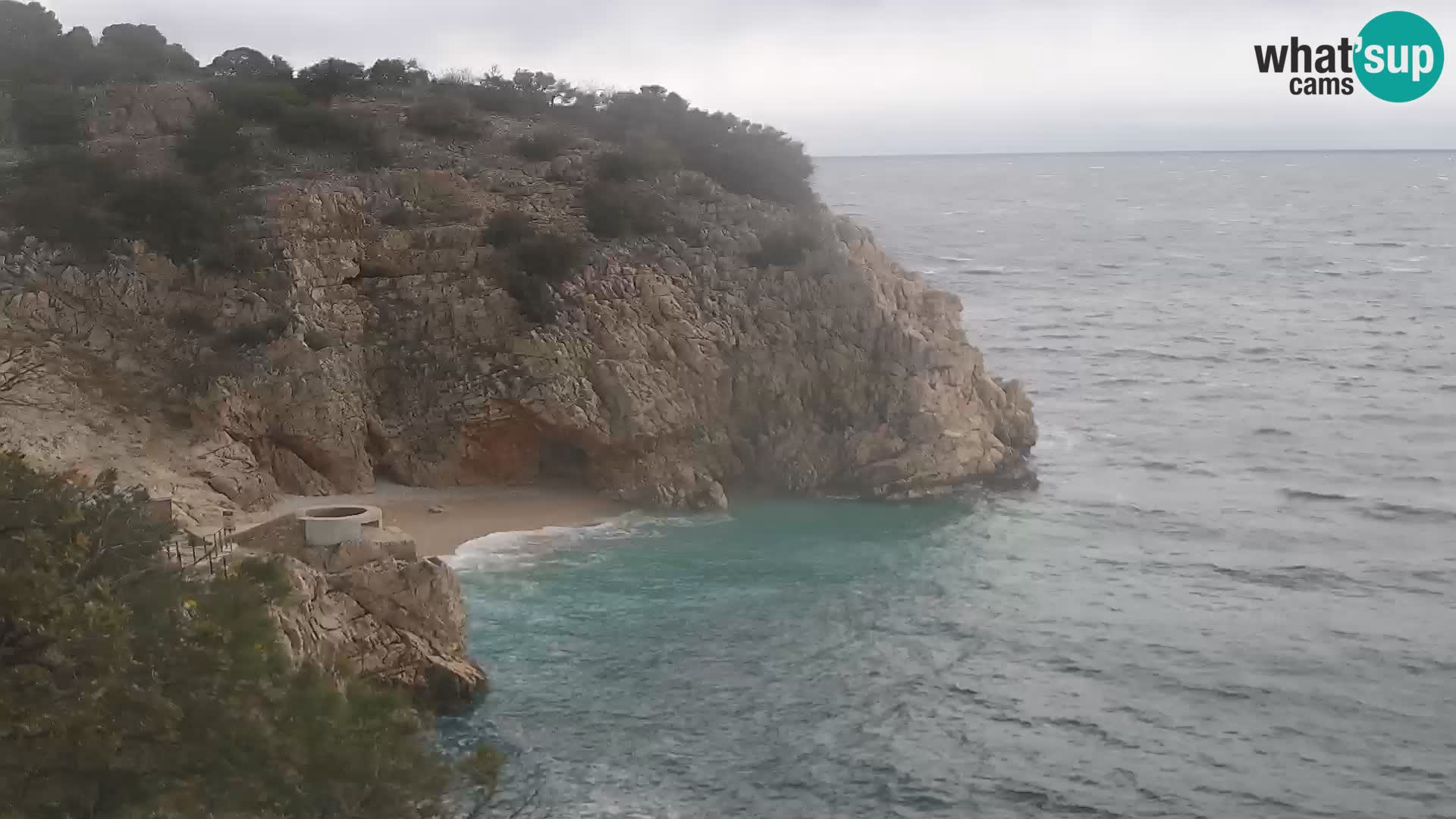 Webcam plage Brseč à Mošćenička Draga, Croatie