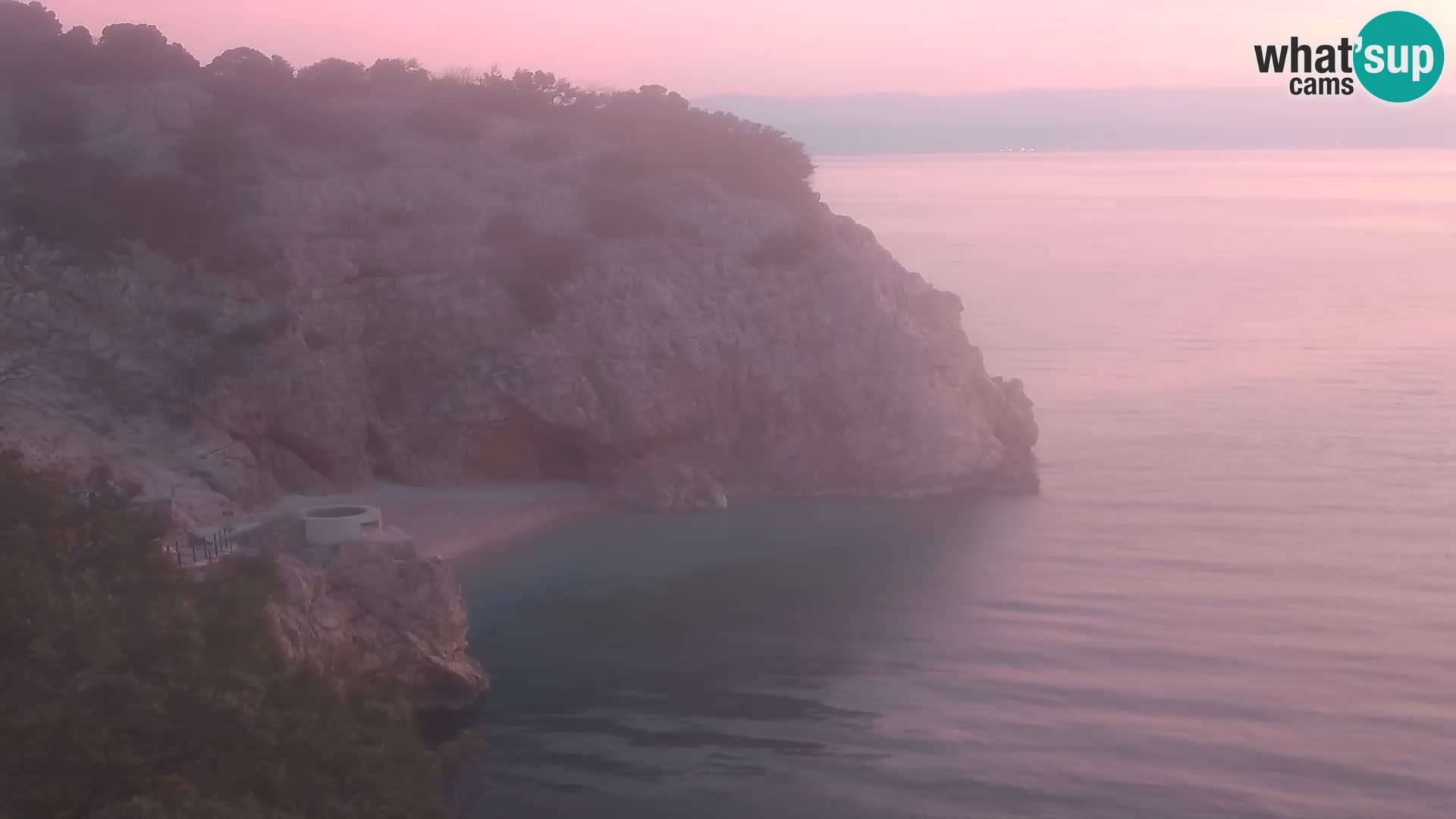 Spletna kamera Brseč plaža – Mošćenička Draga – Hrvaška