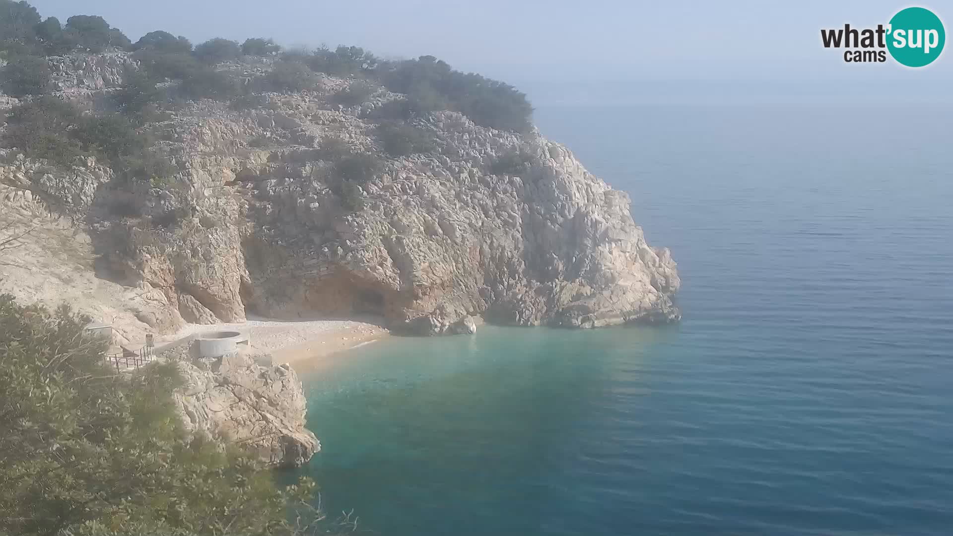 Webcam plage Brseč à Mošćenička Draga, Croatie