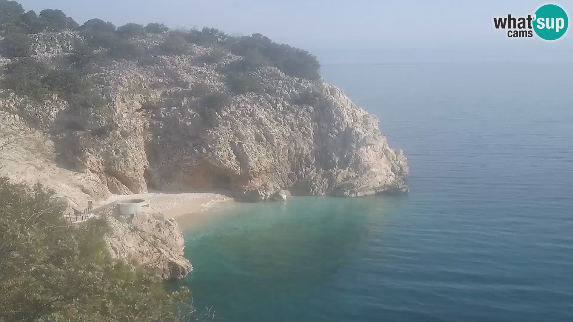 Webcam plage Brseč à Mošćenička Draga, Croatie