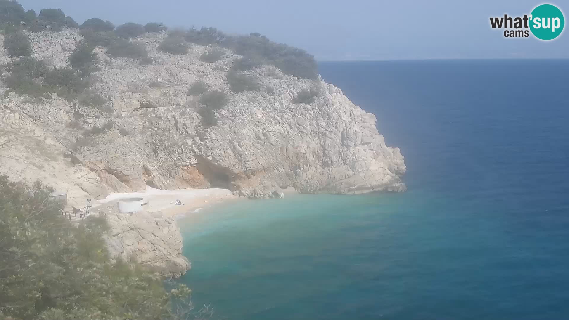 Webcam plage Brseč à Mošćenička Draga, Croatie
