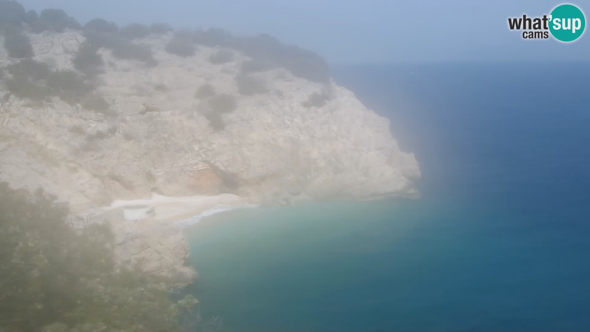 Spletna kamera Brseč plaža – Mošćenička Draga – Hrvaška