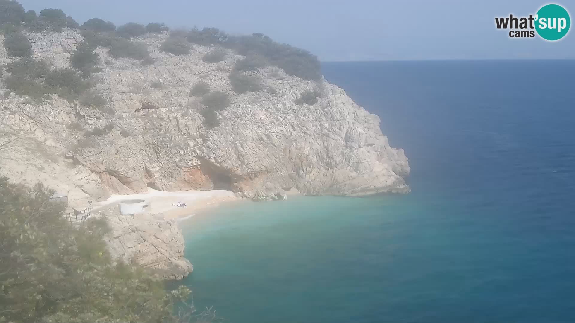 Webcam plage Brseč à Mošćenička Draga, Croatie