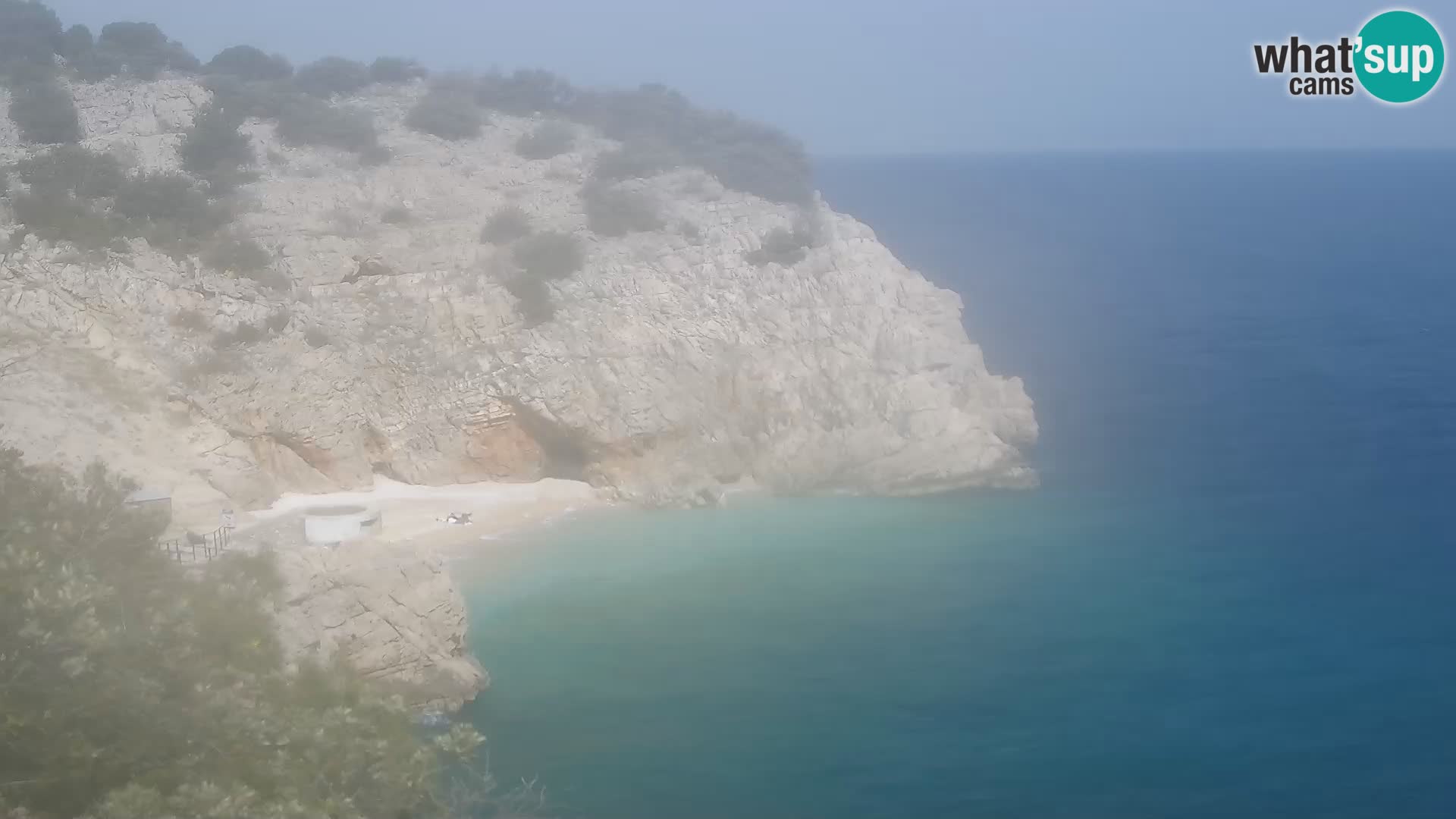 Webcam plage Brseč à Mošćenička Draga, Croatie