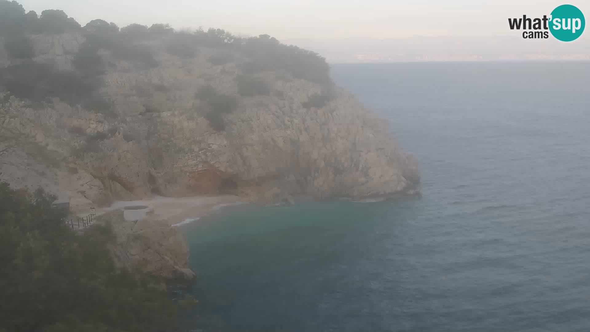 Webcam plage Brseč à Mošćenička Draga, Croatie