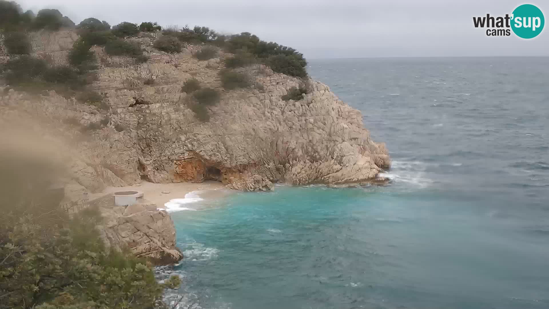 Webcam plage Brseč à Mošćenička Draga, Croatie