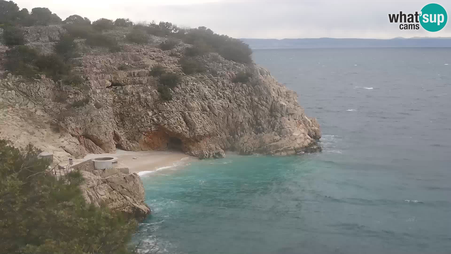 Cámara web de la playa de Brseč en Mošćenička Draga, Croacia