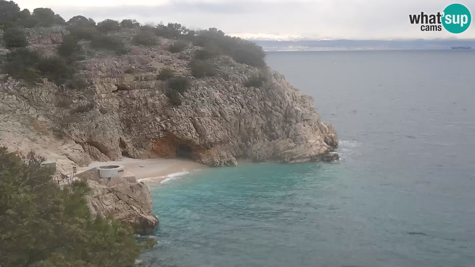 Cámara web de la playa de Brseč en Mošćenička Draga, Croacia