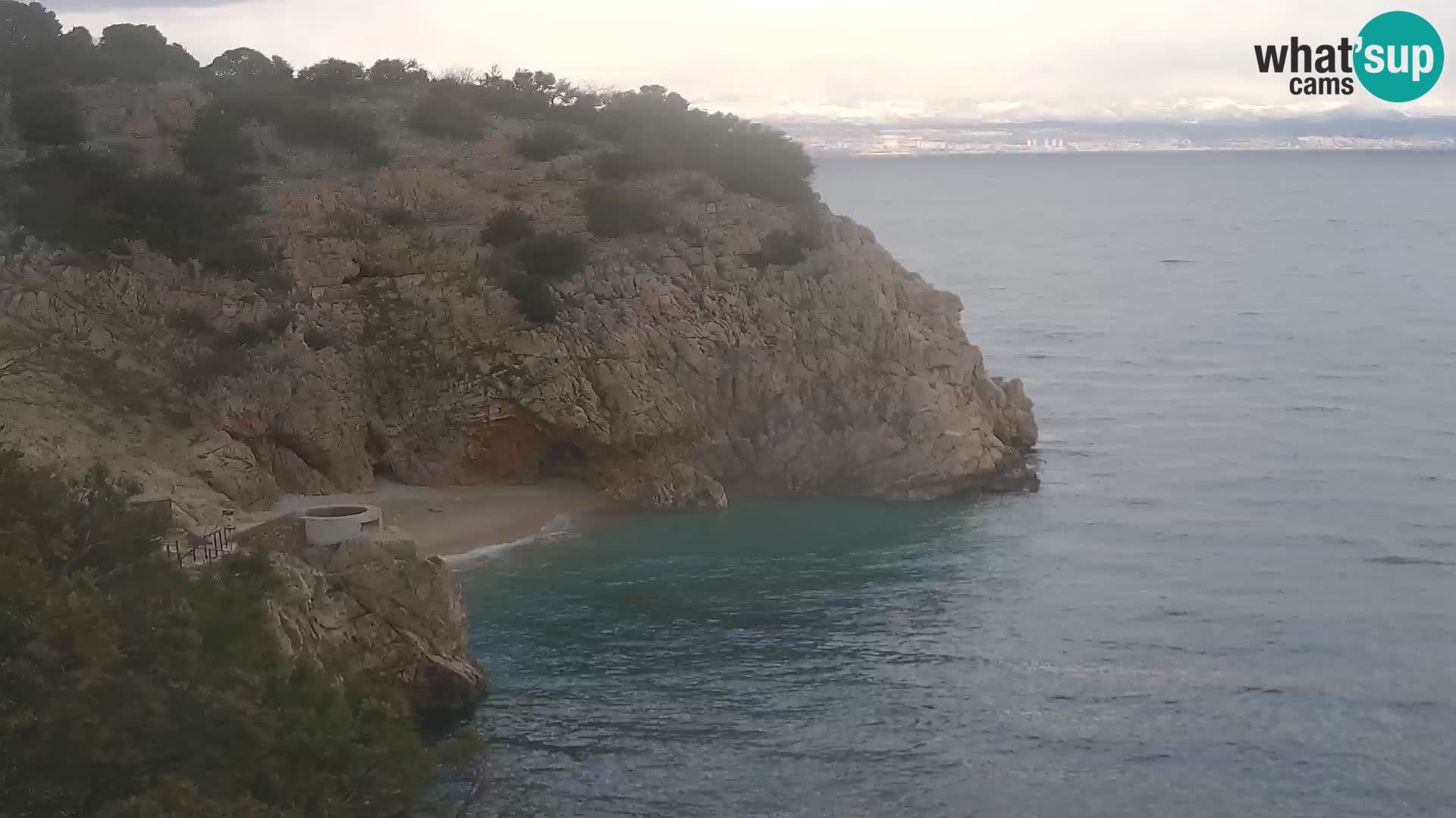 Webcam plage Brseč à Mošćenička Draga, Croatie