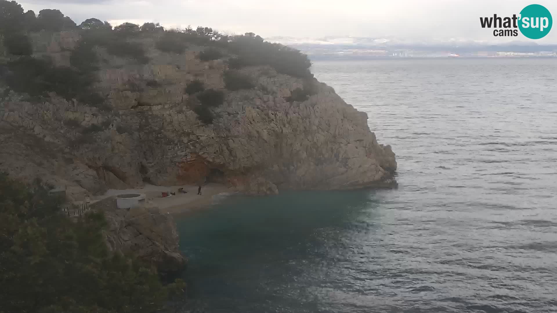 Cámara web de la playa de Brseč en Mošćenička Draga, Croacia