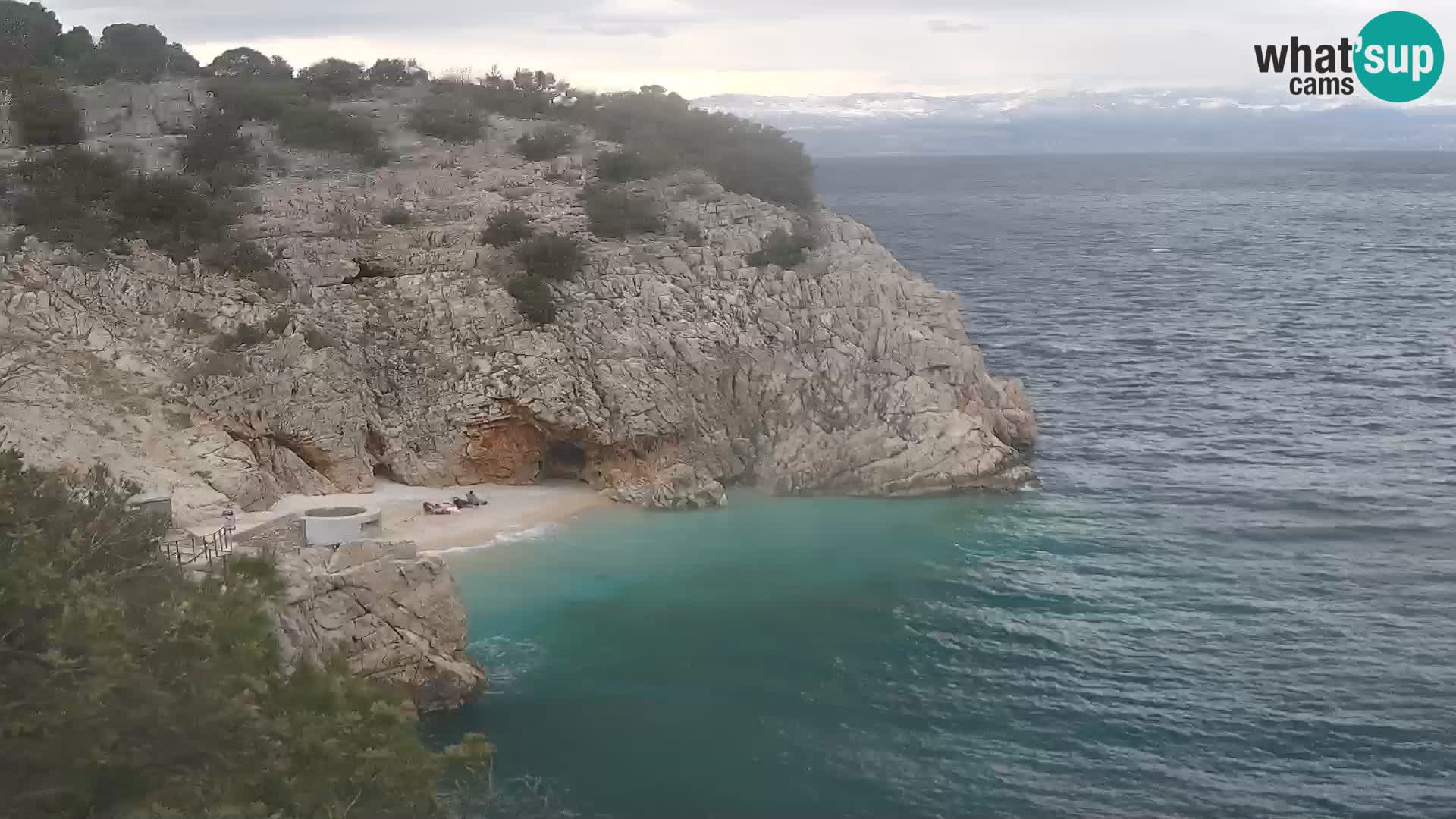 Spletna kamera Brseč plaža – Mošćenička Draga – Hrvaška
