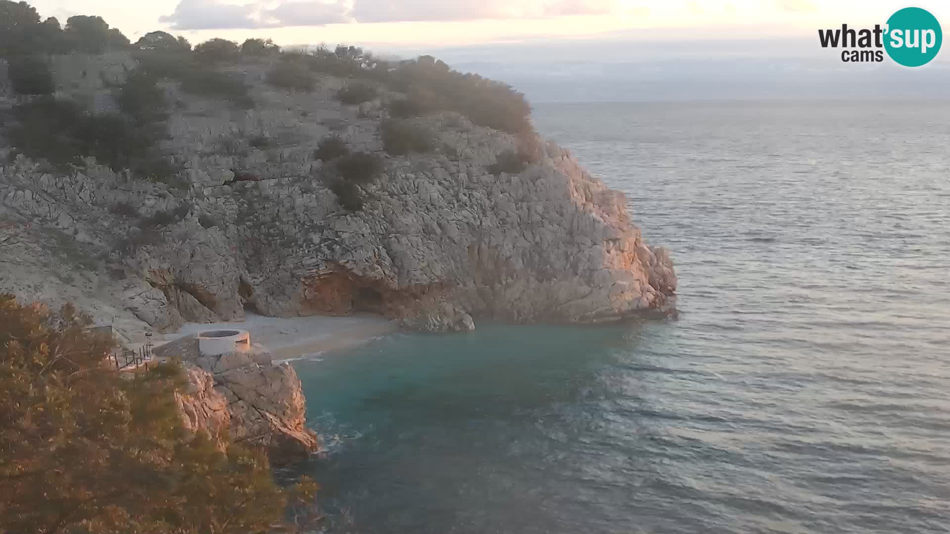 Spletna kamera Brseč plaža – Mošćenička Draga – Hrvaška