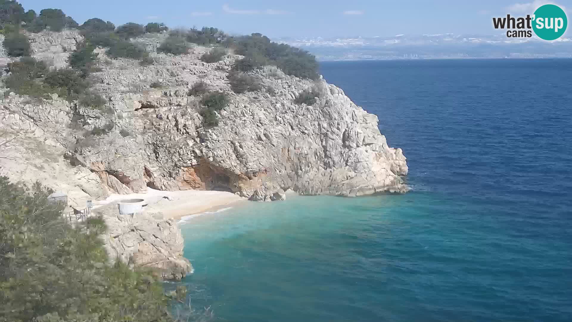 Cámara web de la playa de Brseč en Mošćenička Draga, Croacia