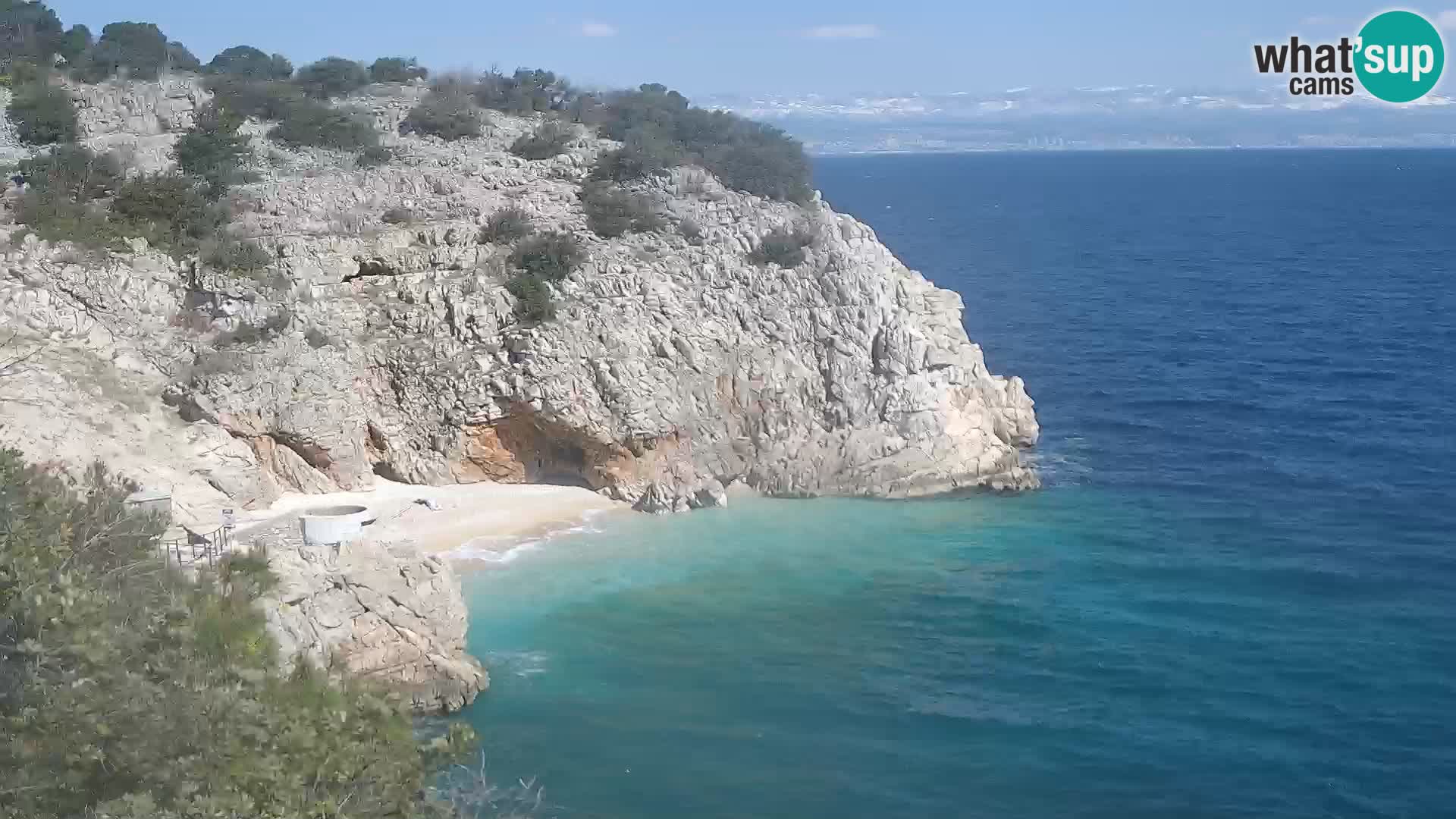 Webcam plage Brseč à Mošćenička Draga, Croatie