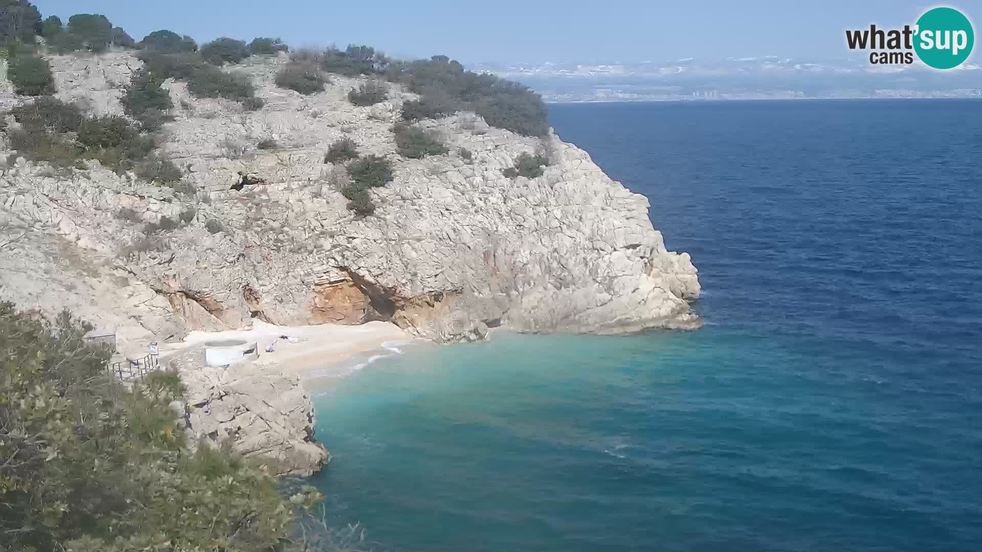 Webcam plage Brseč à Mošćenička Draga, Croatie