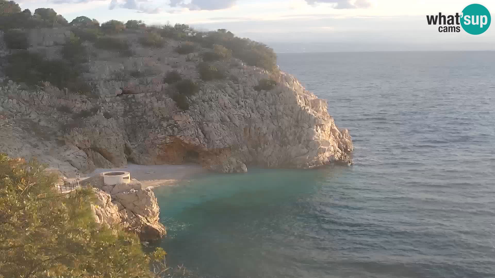 Webcam plage Brseč à Mošćenička Draga, Croatie