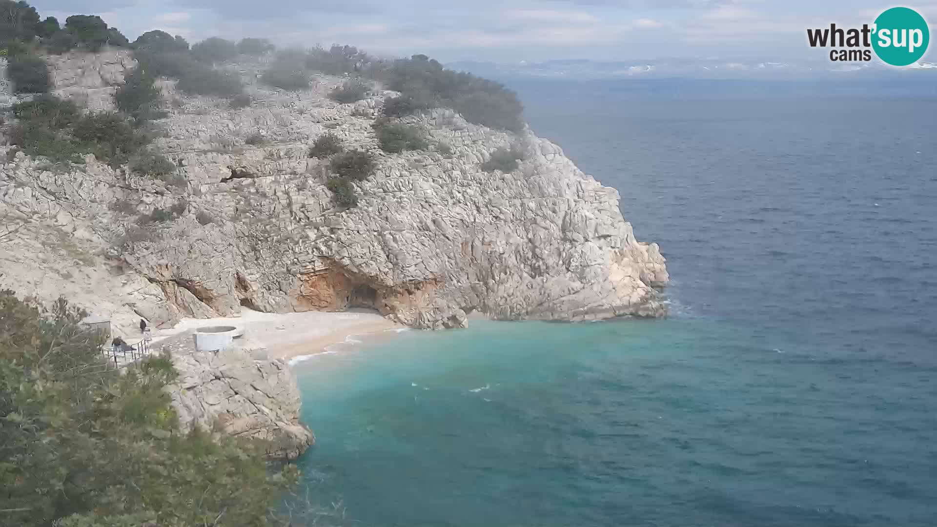 Cámara web de la playa de Brseč en Mošćenička Draga, Croacia